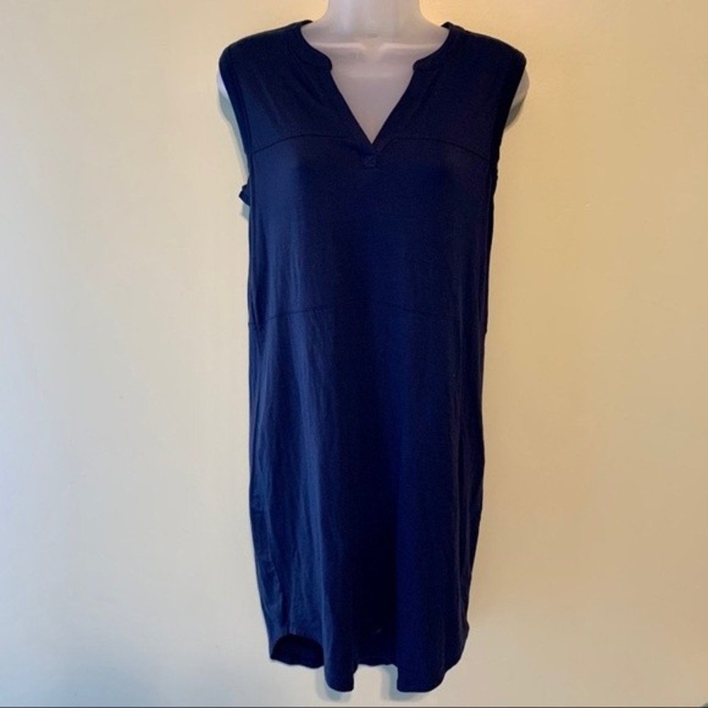 Athleta Jersey Knit Shift Blue Dress, Size XS